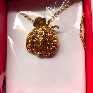 Avon Autumn pumpkin necklace